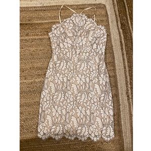 Delicate Ivory Lace Bodycon Dress